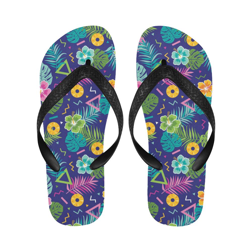 Hawaiian Themed Pattern Print Design H014 Flip Flops-JorJune