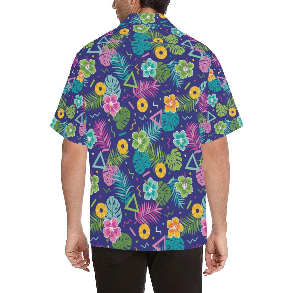 Hawaiian Themed Pattern Print Design H014 Men Hawaiian Shirt-JorJune