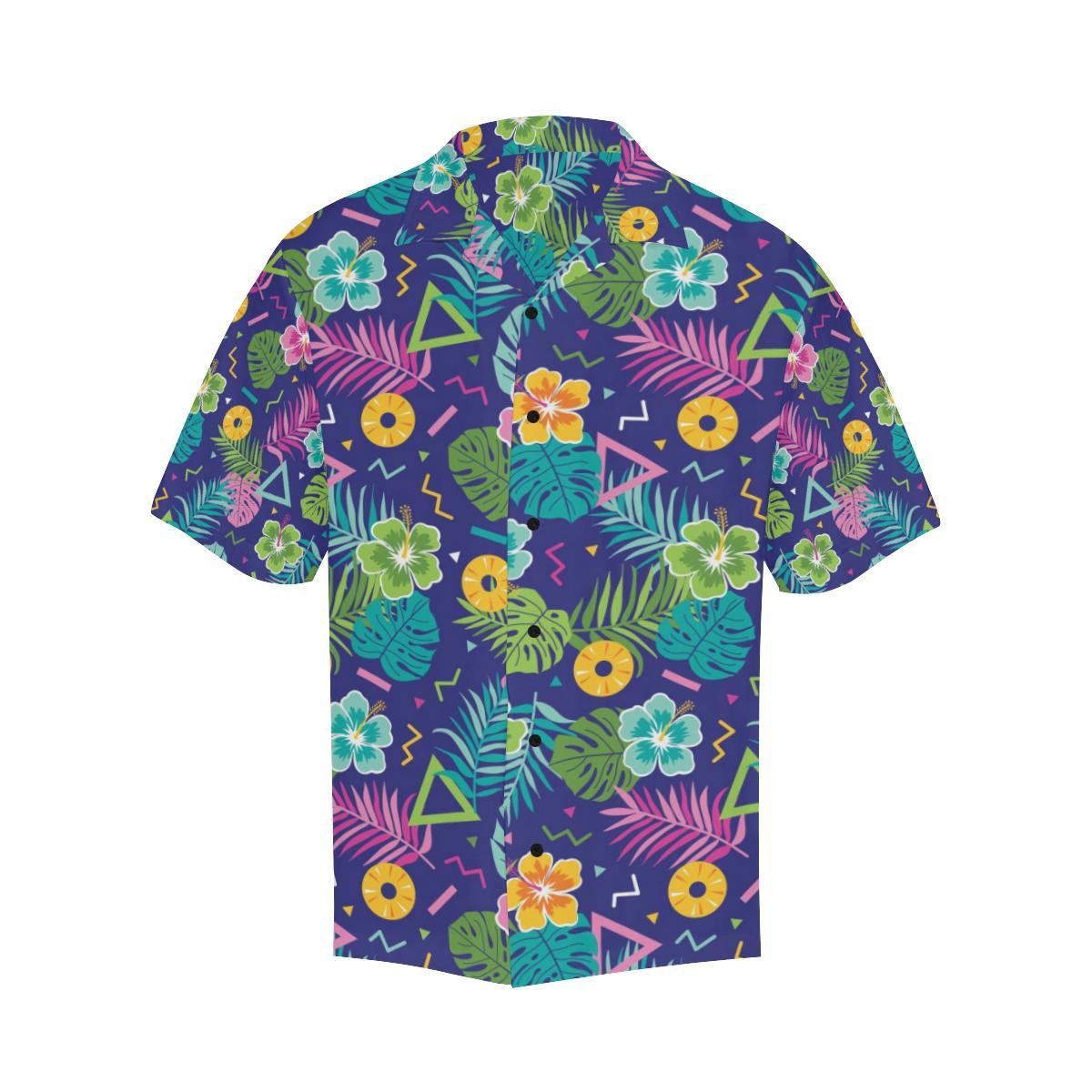 Hawaiian Themed Pattern Print Design H014 Men Hawaiian Shirt-JorJune