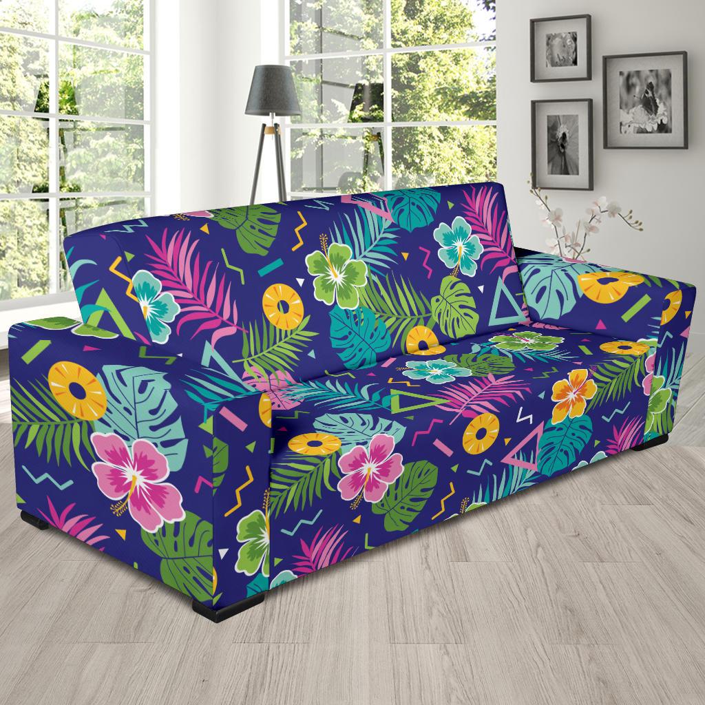 Hawaiian Themed Pattern Print Design H014 Sofa Slipcover-JORJUNE.COM