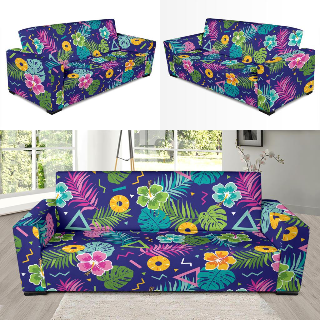 Hawaiian Themed Pattern Print Design H014 Sofa Slipcover-JORJUNE.COM