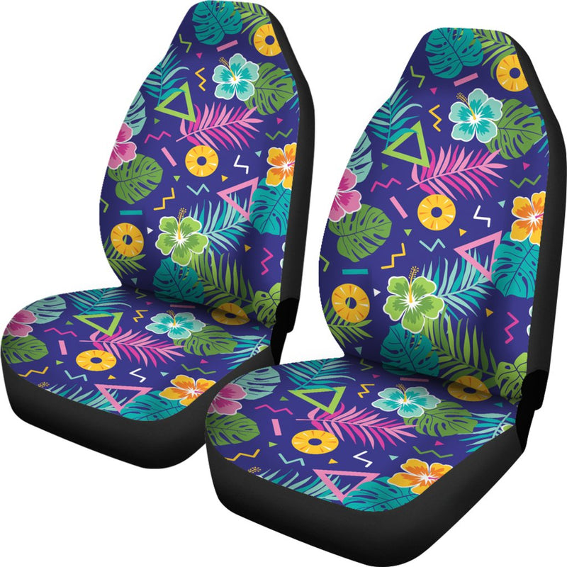 Hawaiian Themed Pattern Print Design H014 Universal Fit Car Seat Covers-JorJune