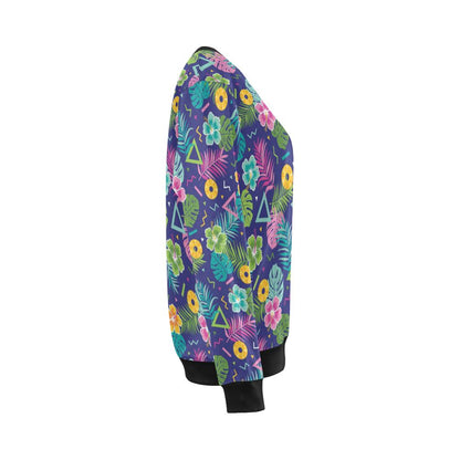 Hawaiian Themed Pattern Print Design H014 Women Long Sleeve Sweatshirt-JorJune