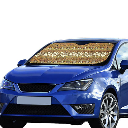 Hawaiian Themed Pattern Print Design H015 Car Sun Shade-JorJune