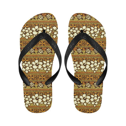 Hawaiian Themed Pattern Print Design H015 Flip Flops-JorJune