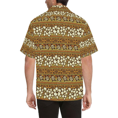 Hawaiian Themed Pattern Print Design H015 Men Hawaiian Shirt-JorJune