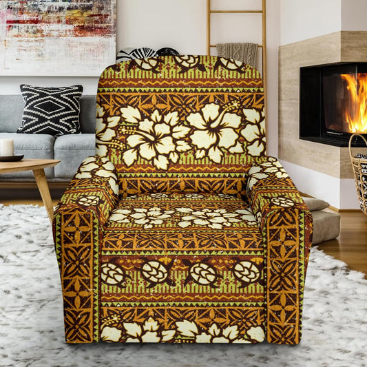 Hawaiian Themed Pattern Print Design H015 Recliner Slipcover-JORJUNE.COM