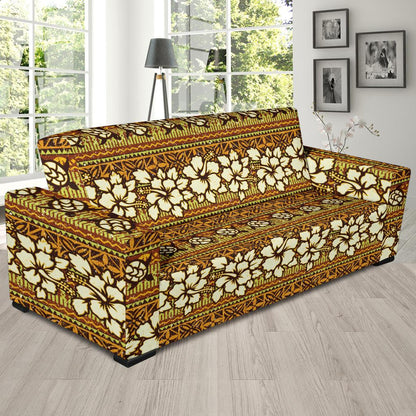 Hawaiian Themed Pattern Print Design H015 Sofa Slipcover-JORJUNE.COM