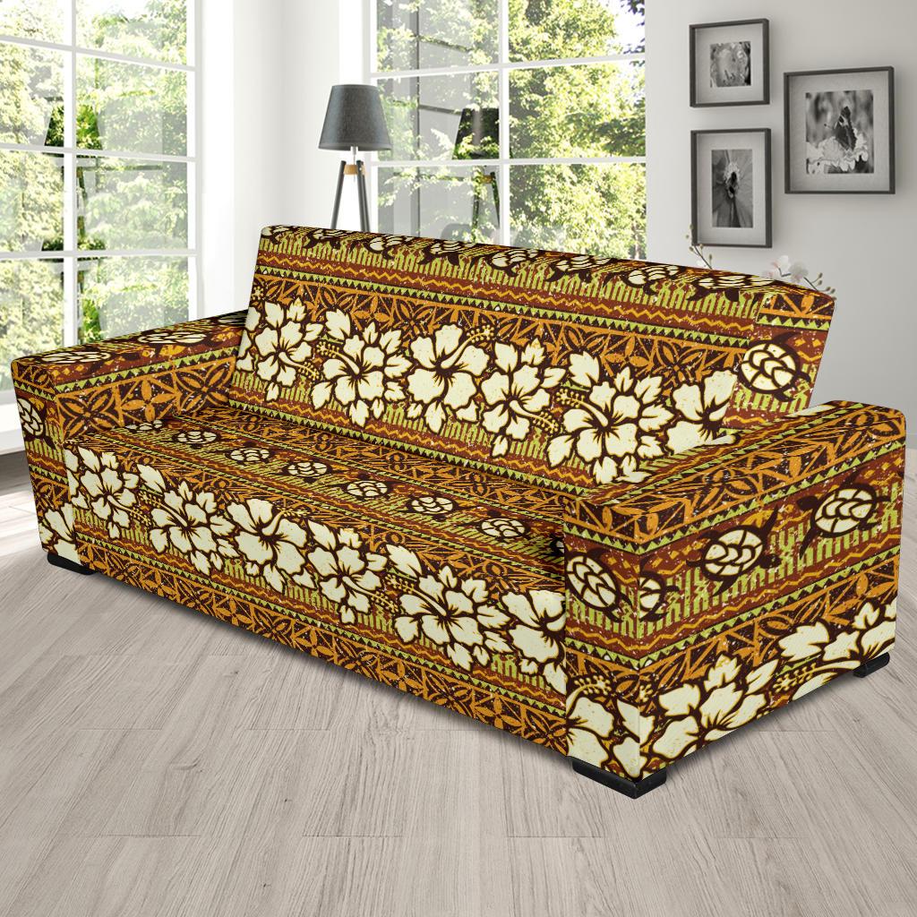 Hawaiian Themed Pattern Print Design H015 Sofa Slipcover-JORJUNE.COM