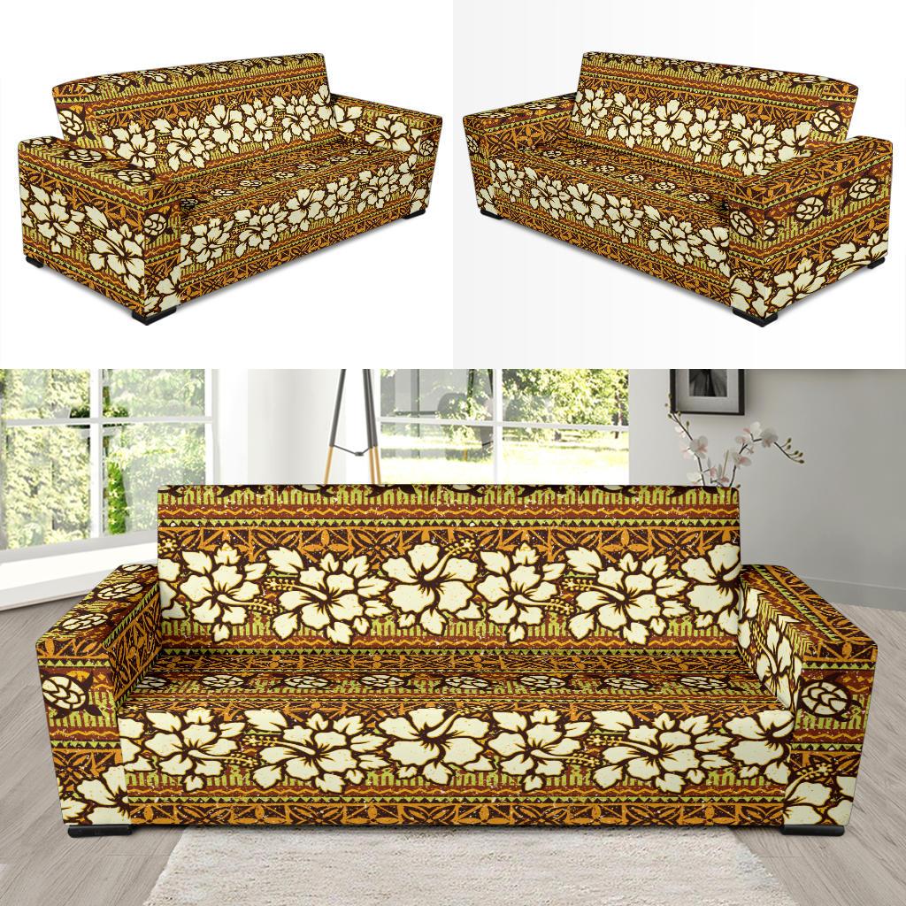 Hawaiian Themed Pattern Print Design H015 Sofa Slipcover-JORJUNE.COM