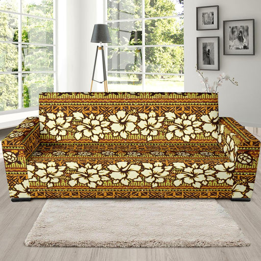 Hawaiian Themed Pattern Print Design H015 Sofa Slipcover-JORJUNE.COM