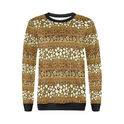 Hawaiian Themed Pattern Print Design H015 Women Long Sleeve Sweatshirt-JorJune