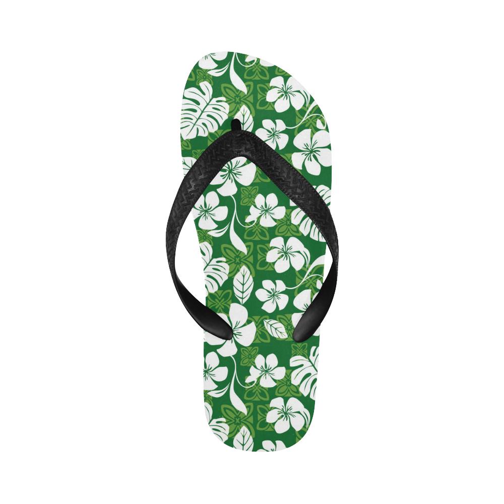 Hawaiian Themed Pattern Print Design H016 Flip Flops-JorJune
