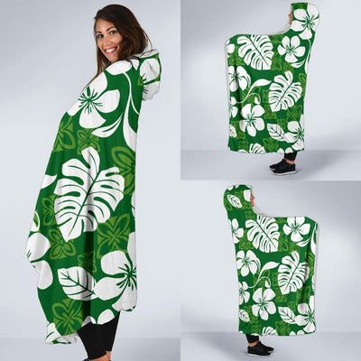 Hawaiian Themed Pattern Print Design H016 Hooded Blanket-JORJUNE.COM