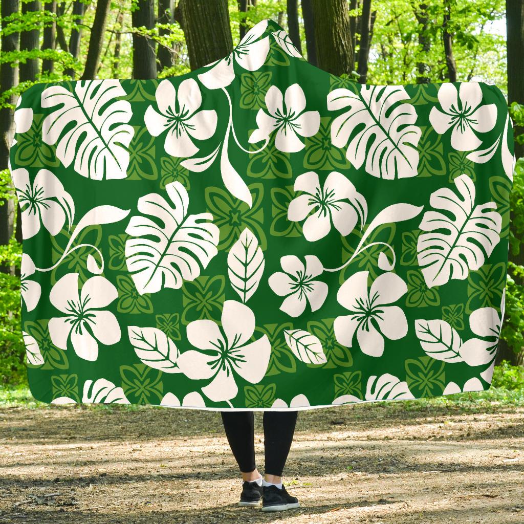 Hawaiian Themed Pattern Print Design H016 Hooded Blanket-JORJUNE.COM