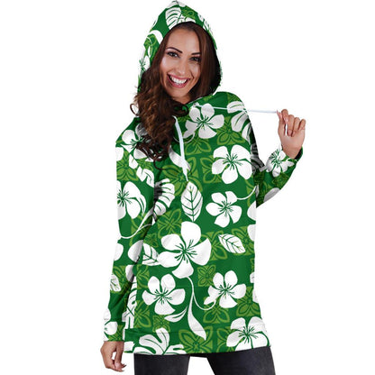 Hawaiian Themed Pattern Print Design H016 Women Hoodie Dress
