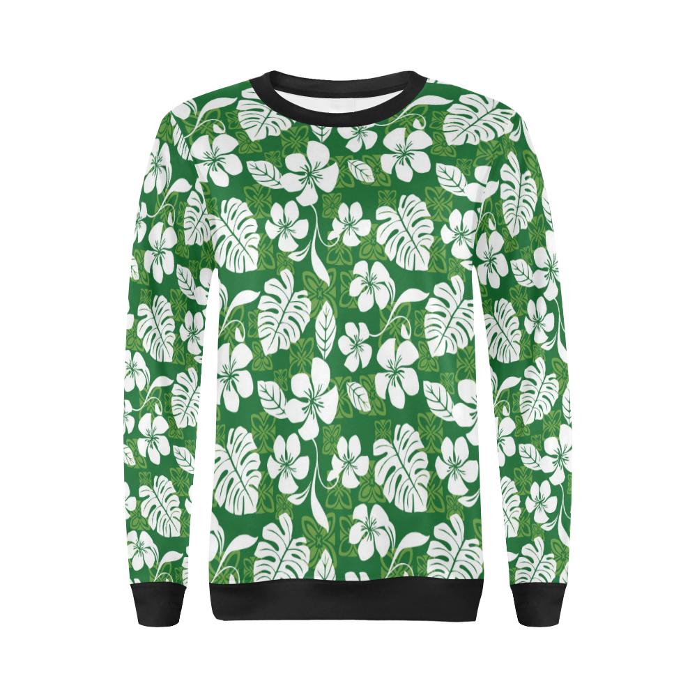 Hawaiian Themed Pattern Print Design H016 Women Long Sleeve Sweatshirt-JorJune