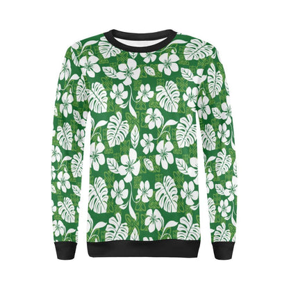 Hawaiian Themed Pattern Print Design H016 Women Long Sleeve Sweatshirt-JorJune