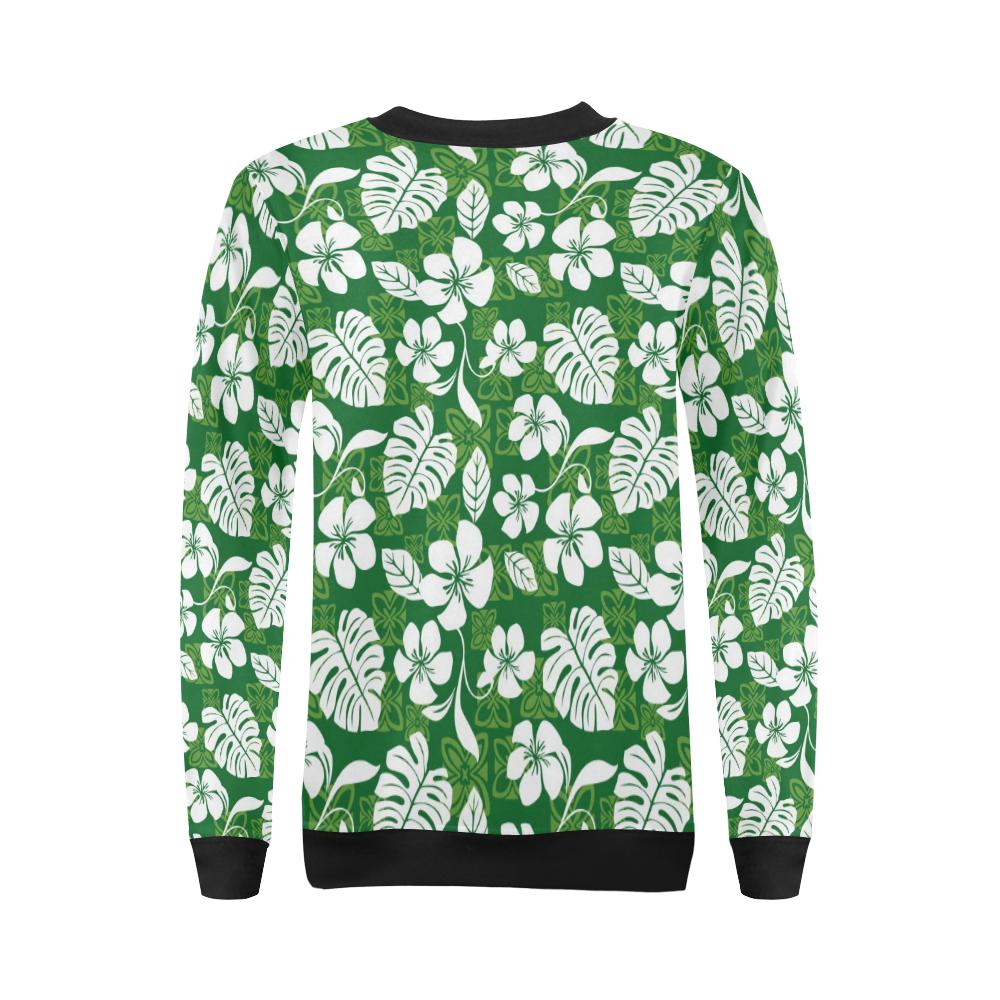Hawaiian Themed Pattern Print Design H016 Women Long Sleeve Sweatshirt-JorJune