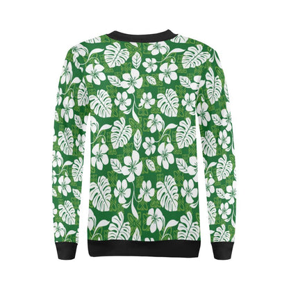 Hawaiian Themed Pattern Print Design H016 Women Long Sleeve Sweatshirt-JorJune