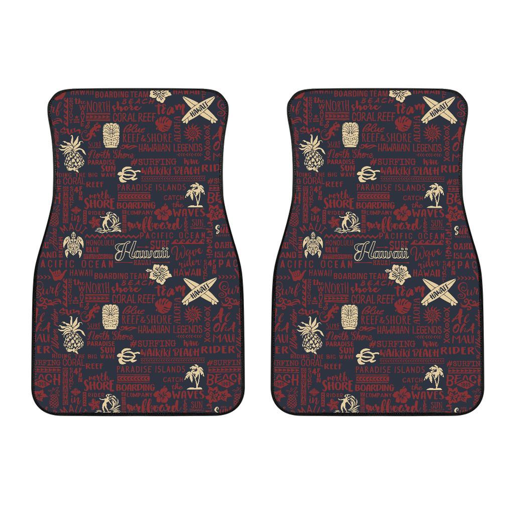 Hawaiian Themed Pattern Print Design H017 Car Floor Mats-JorJune