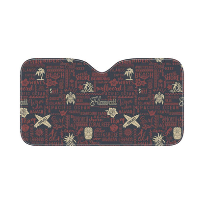 Hawaiian Themed Pattern Print Design H017 Car Sun Shade-JorJune