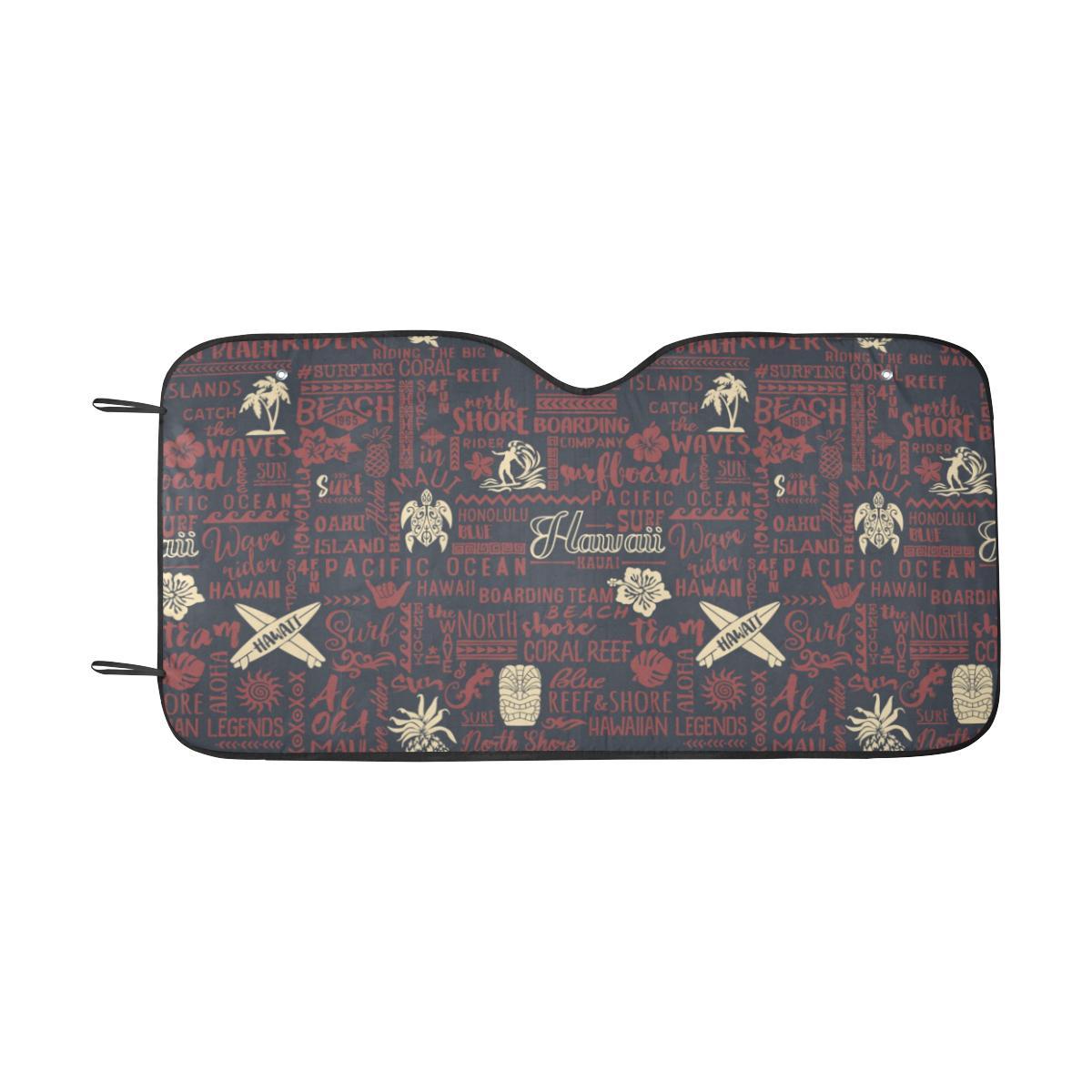 Hawaiian Themed Pattern Print Design H017 Car Sun Shade-JorJune