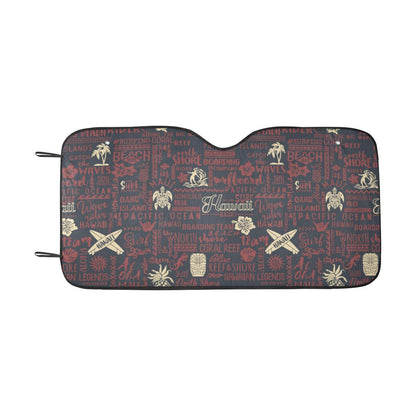Hawaiian Themed Pattern Print Design H017 Car Sun Shade-JorJune