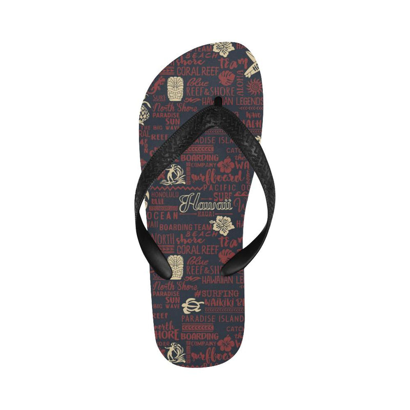 Hawaiian Themed Pattern Print Design H017 Flip Flops-JorJune