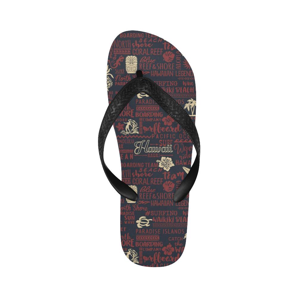 Hawaiian Themed Pattern Print Design H017 Flip Flops-JorJune