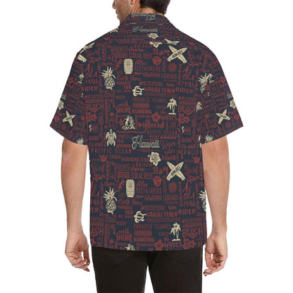 Hawaiian Themed Pattern Print Design H017 Men Hawaiian Shirt-JorJune