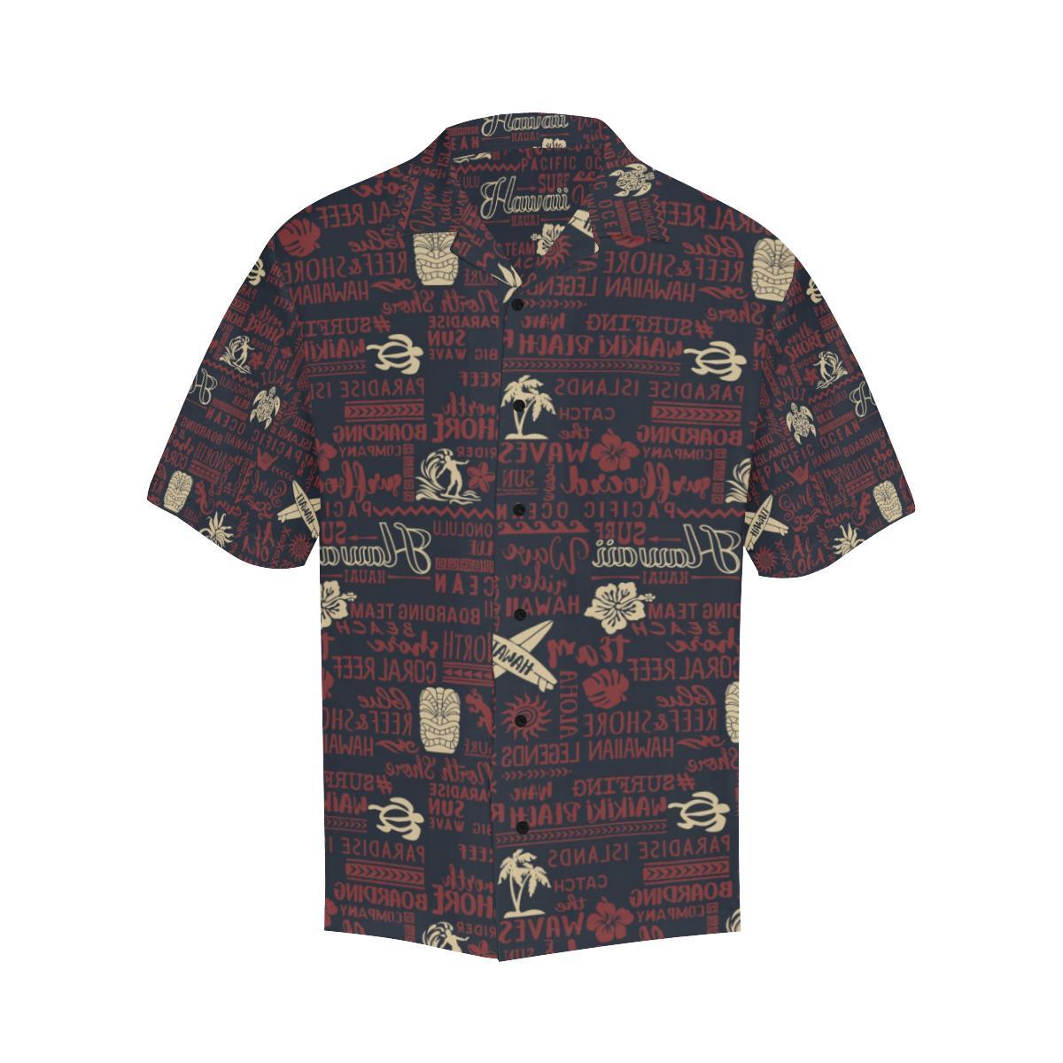 Hawaiian Themed Pattern Print Design H017 Men Hawaiian Shirt-JorJune