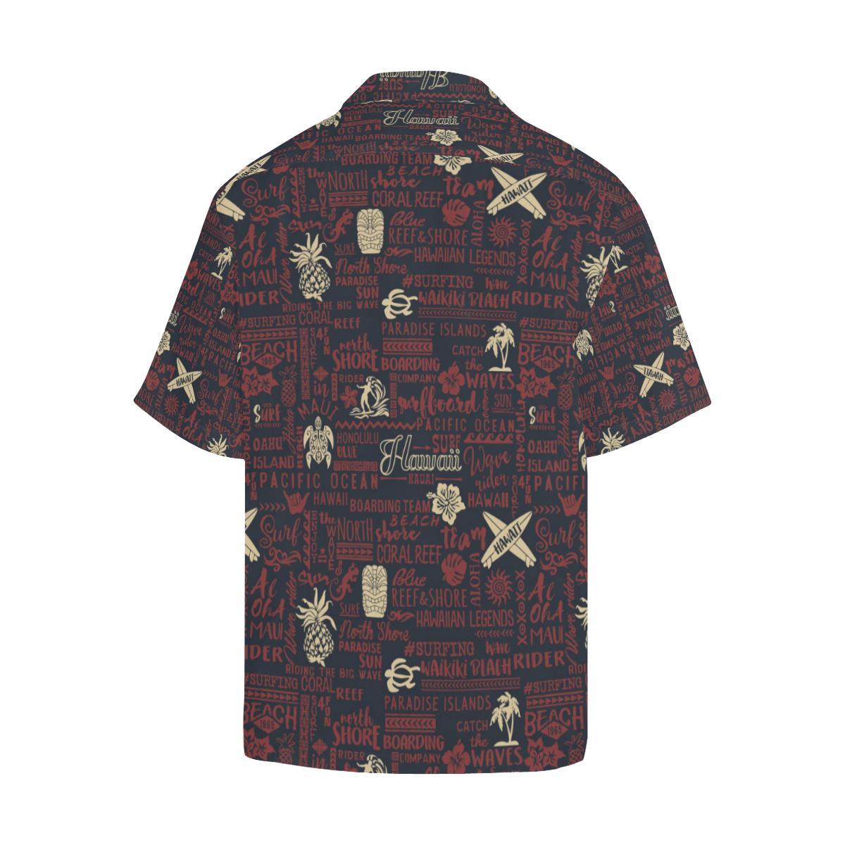 Hawaiian Themed Pattern Print Design H017 Men Hawaiian Shirt-JorJune