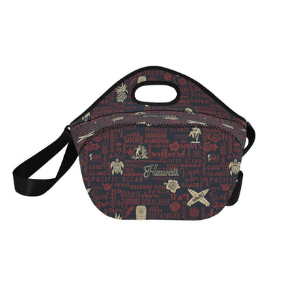 Hawaiian Themed Pattern Print Design H017 Neoprene Lunch Bag-JorJune