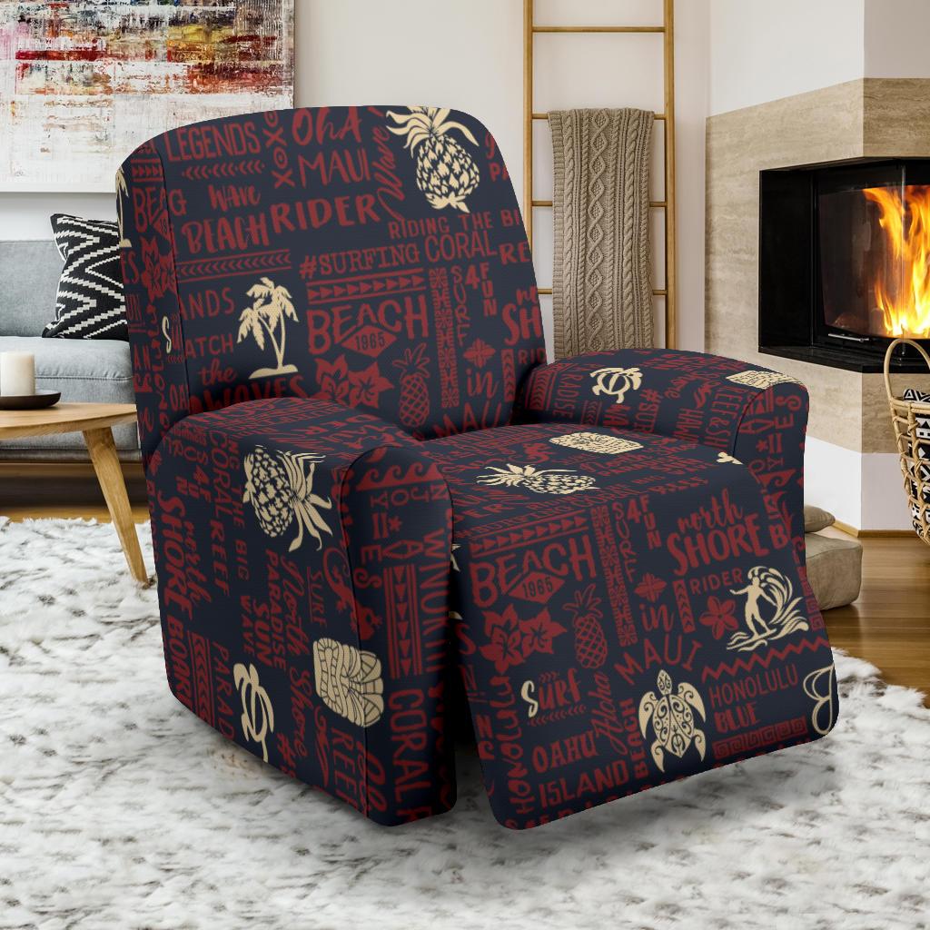 Hawaiian Themed Pattern Print Design H017 Recliner Slipcover-JORJUNE.COM