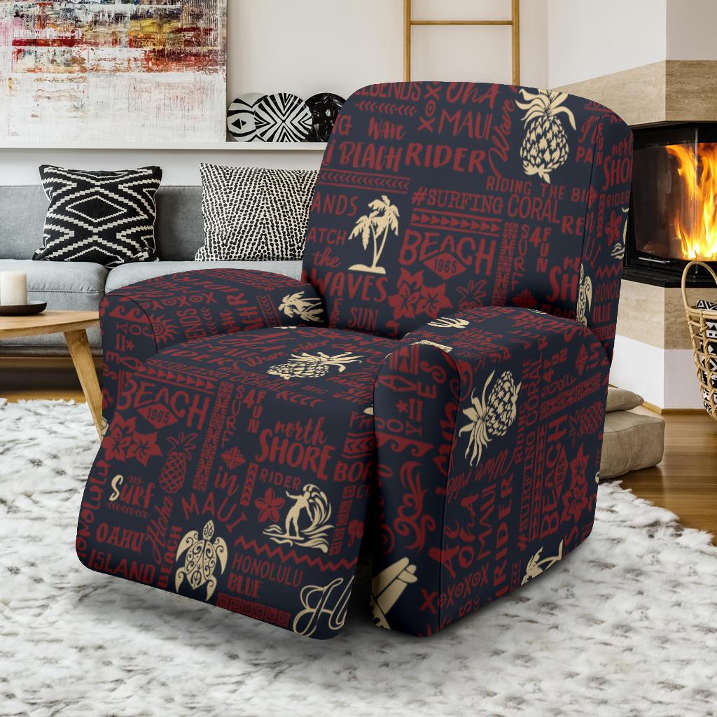 Hawaiian Themed Pattern Print Design H017 Recliner Slipcover-JORJUNE.COM
