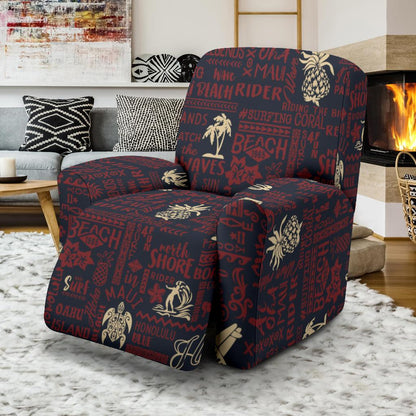 Hawaiian Themed Pattern Print Design H017 Recliner Slipcover-JORJUNE.COM