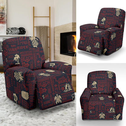 Hawaiian Themed Pattern Print Design H017 Recliner Slipcover-JORJUNE.COM