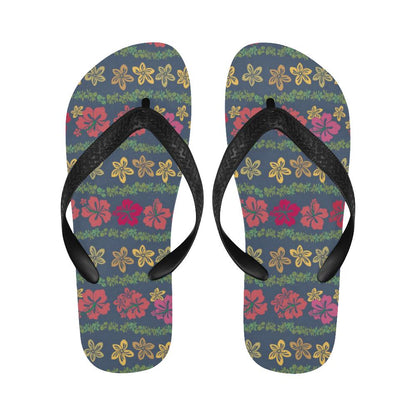 Hawaiian Themed Pattern Print Design H018 Flip Flops-JorJune