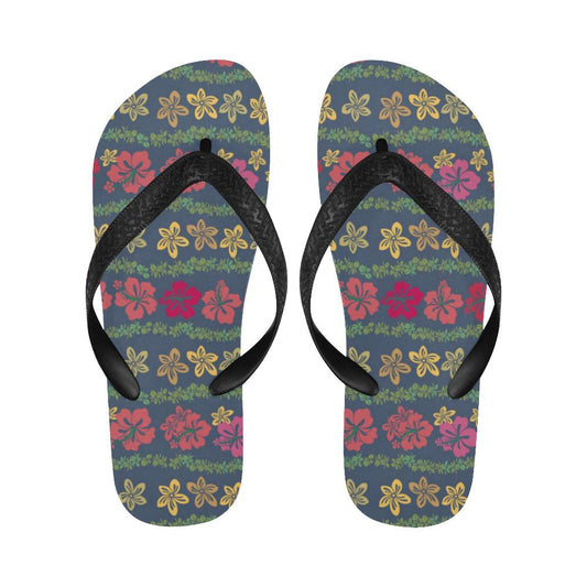 Hawaiian Themed Pattern Print Design H018 Flip Flops-JorJune