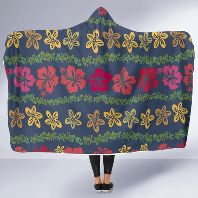 Hawaiian Themed Pattern Print Design H018 Hooded Blanket-JORJUNE.COM