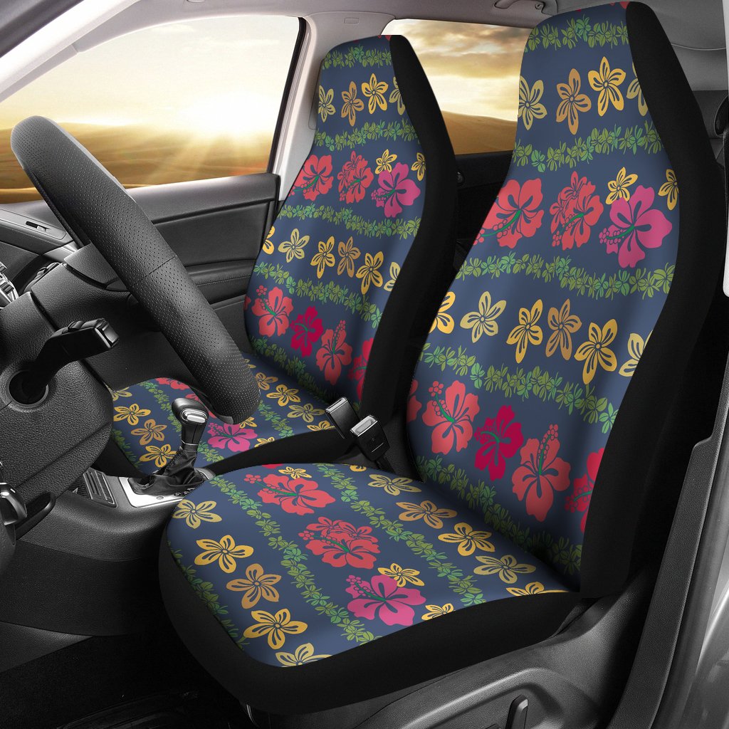 Hawaiian Themed Pattern Print Design H018 Universal Fit Car Seat Covers-JorJune