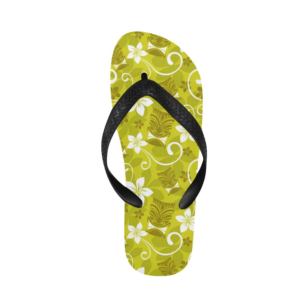 Hawaiian Themed Pattern Print Design H019 Flip Flops-JorJune
