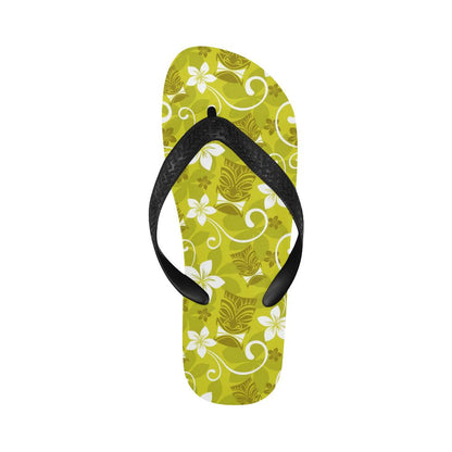Hawaiian Themed Pattern Print Design H019 Flip Flops-JorJune