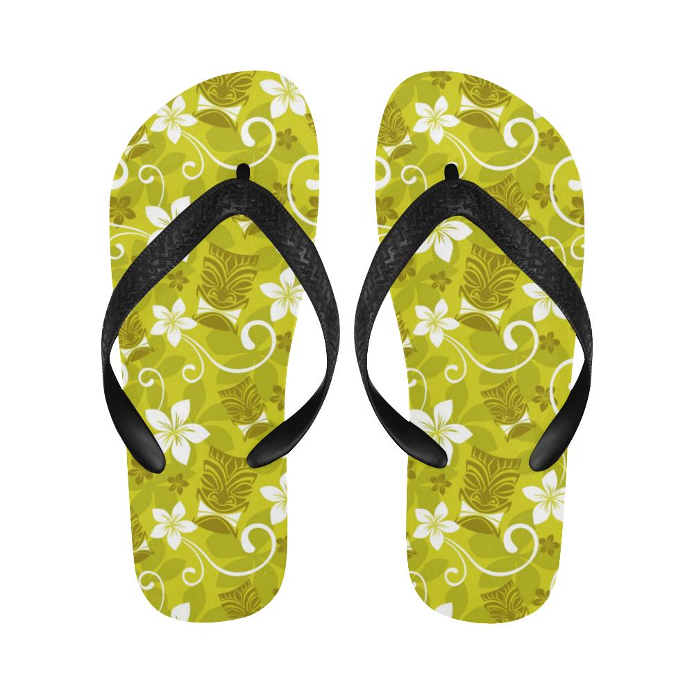 Hawaiian Themed Pattern Print Design H019 Flip Flops-JorJune