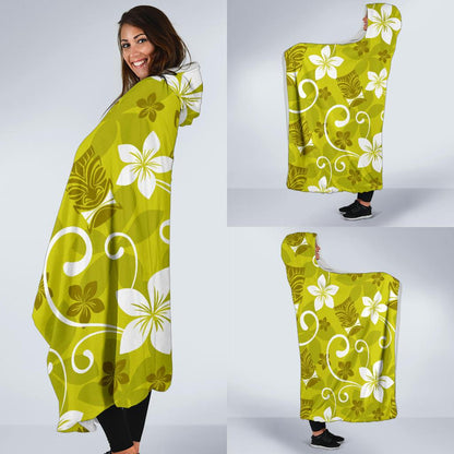 Hawaiian Themed Pattern Print Design H019 Hooded Blanket-JORJUNE.COM
