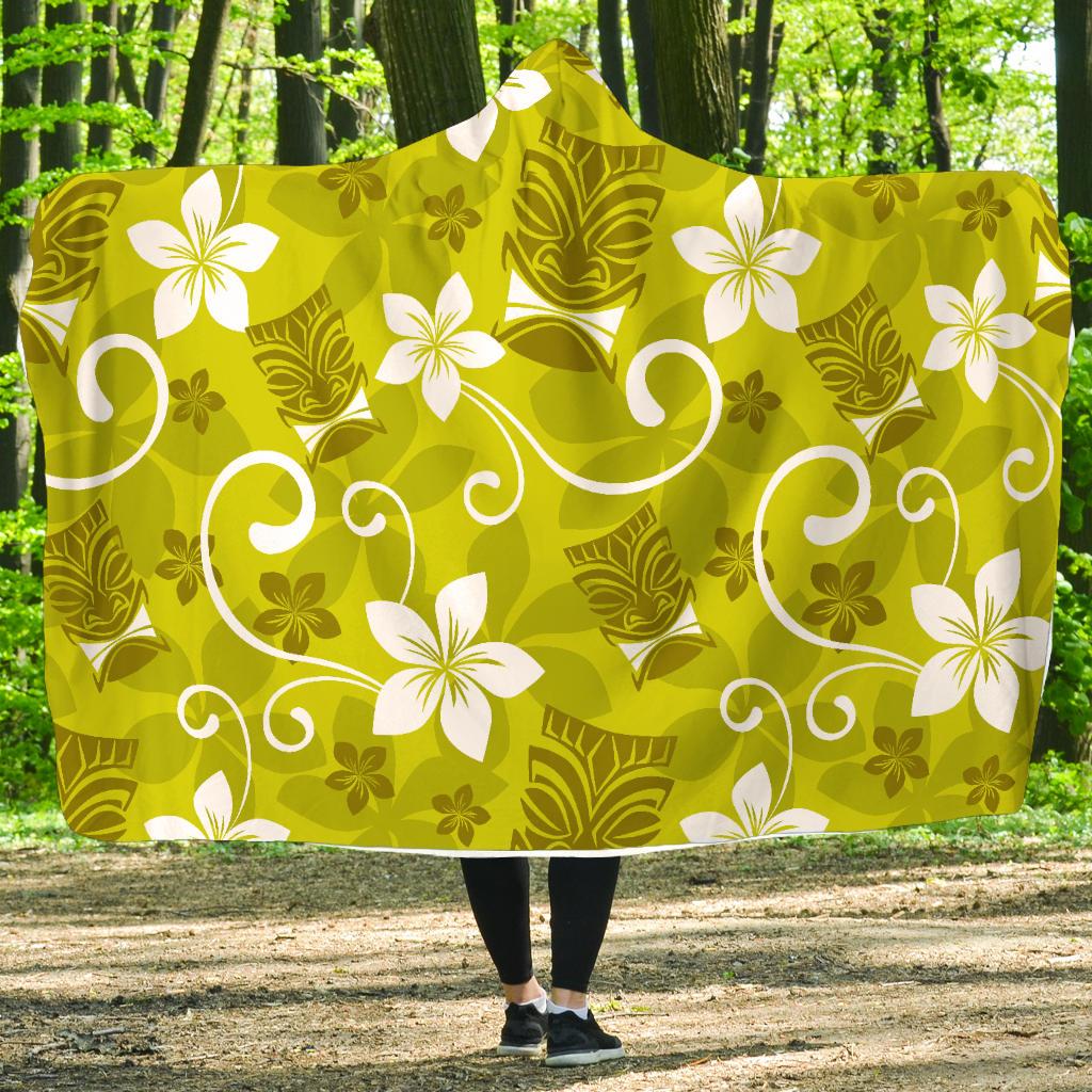 Hawaiian Themed Pattern Print Design H019 Hooded Blanket-JORJUNE.COM