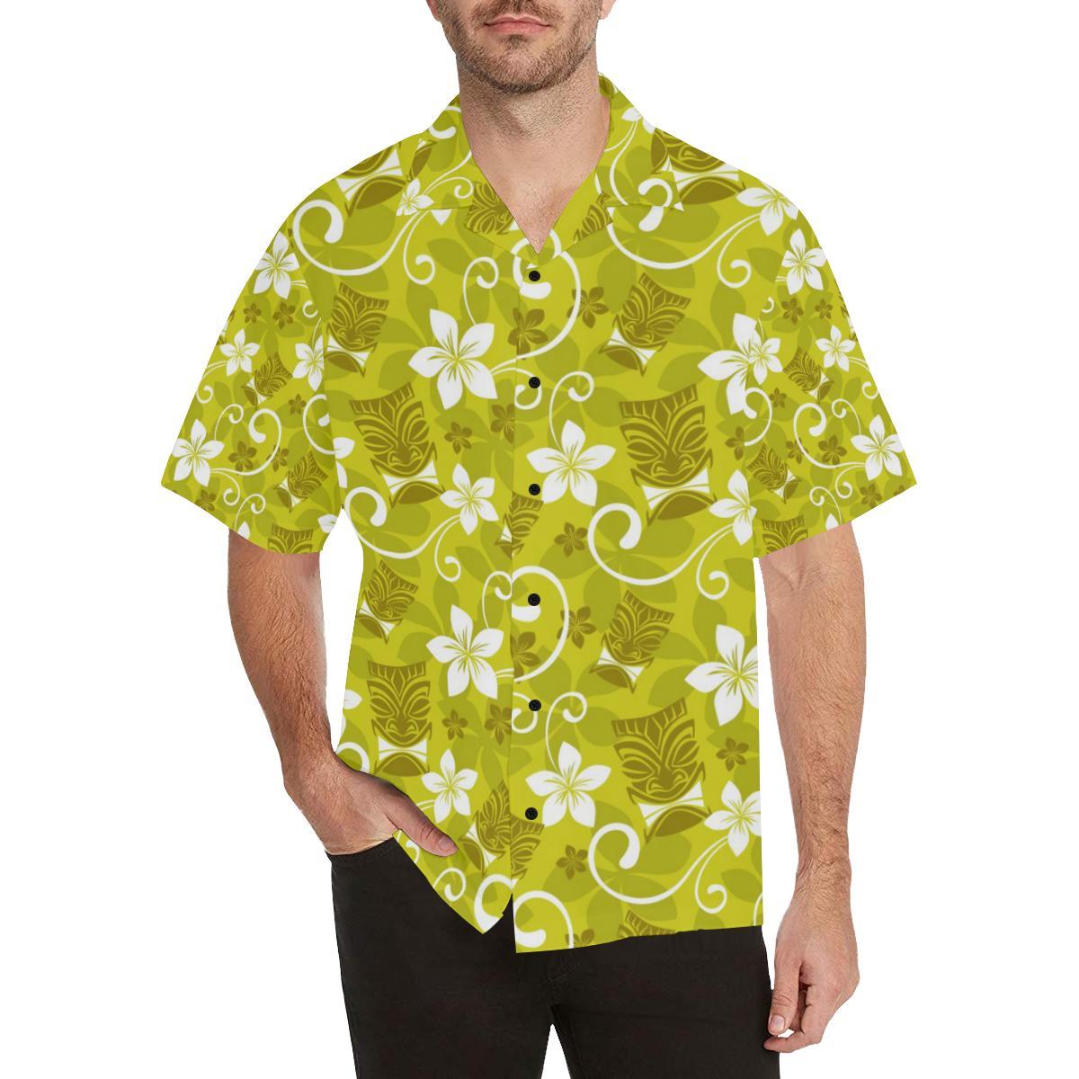 Hawaiian Themed Pattern Print Design H019 Men Hawaiian Shirt-JorJune