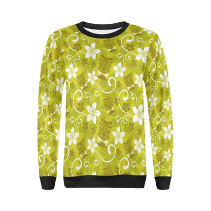 Hawaiian Themed Pattern Print Design H019 Women Long Sleeve Sweatshirt-JorJune