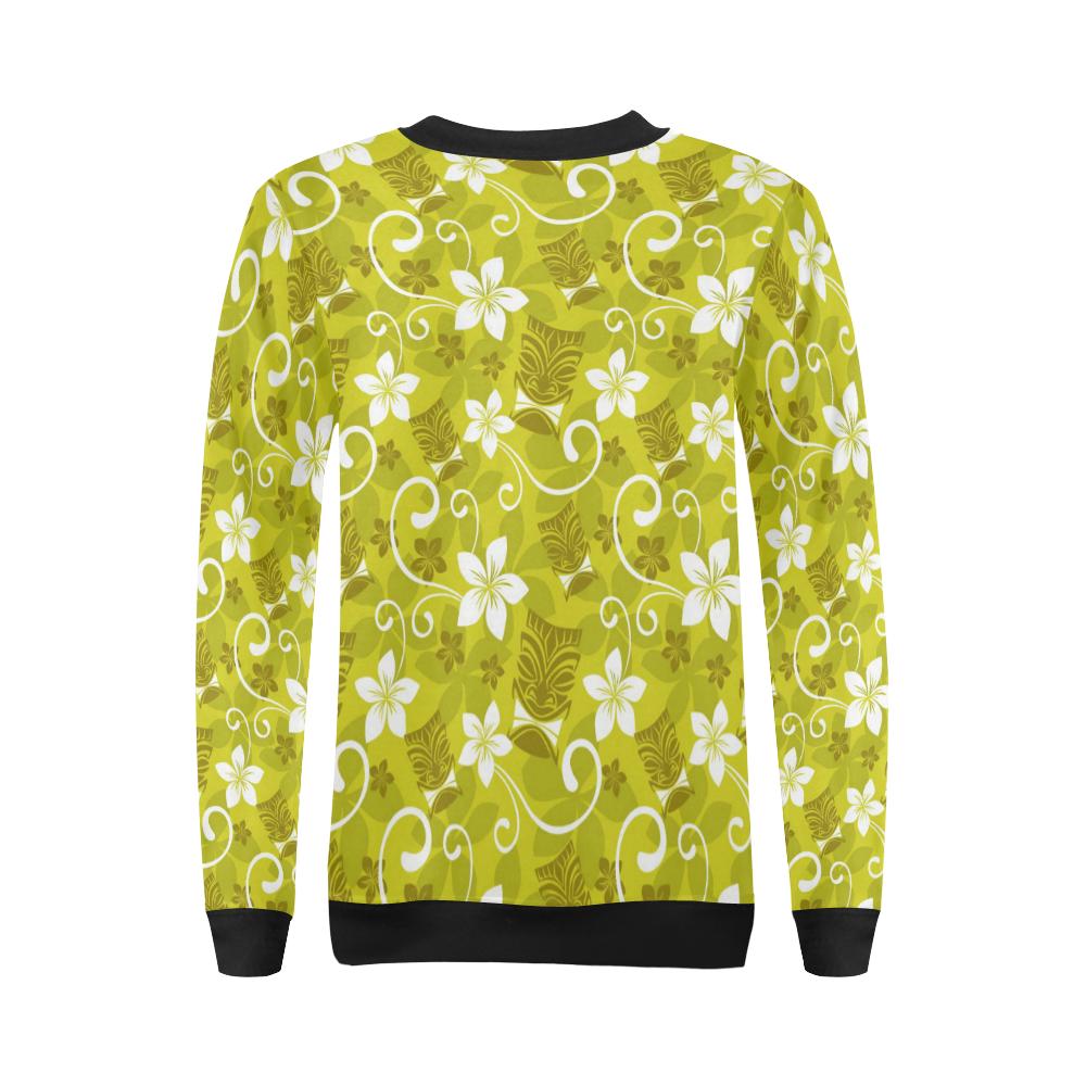 Hawaiian Themed Pattern Print Design H019 Women Long Sleeve Sweatshirt-JorJune